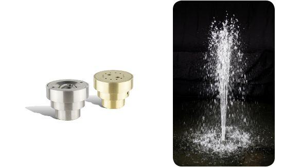 Flush Mount Shower Jet Fountain Nozzle product photo and water effect