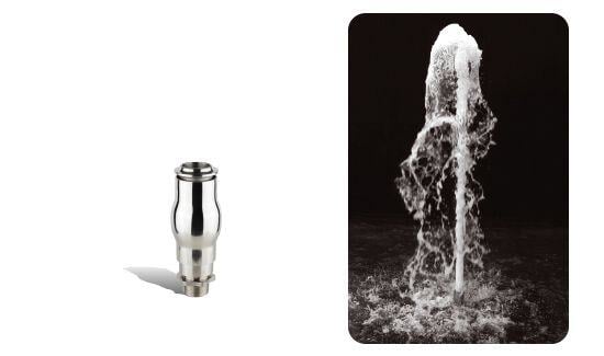 Frothy Fountain Nozzle product photo and water effect