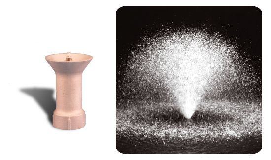 Snowball Fountain Nozzle product photo and water effect