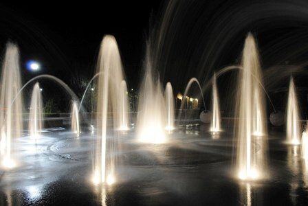 Stallings Park Interactive Fountain with deck jets and submersible lights