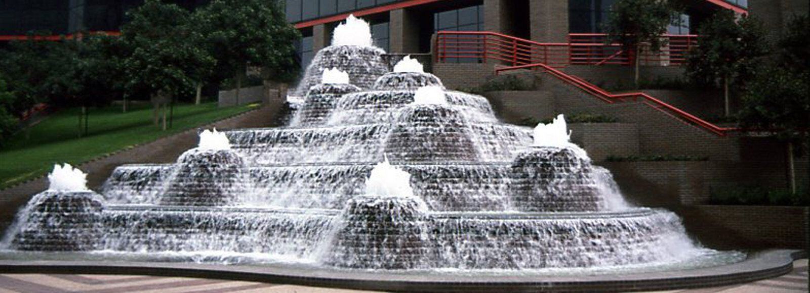 Beautiful fountain design on an outdoor fountain